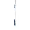 6ctw Blue Sapphire Paved Two-Flower Necklace
