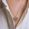 6ctw Multicolor Sapphire Rainbow Heart Pendant Necklace
