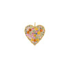 6ctw Multicolor Sapphire Rainbow Heart Pendant Necklace