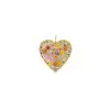 6ctw Multicolor Sapphire Rainbow Heart Pendant Necklace