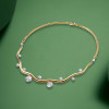 8ctw Round Cut Wave Modern Torque Necklace