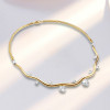 8ctw Round Cut Wave Modern Torque Necklace