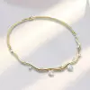 8ctw Round Cut Wave Modern Torque Necklace