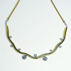 8ctw Round Cut Wave Modern Torque Necklace