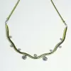 8ctw Round Cut Wave Modern Torque Necklace