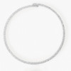 6ctw Two Row Round Cut Paved Torque Choker Necklace