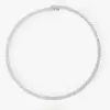 6ctw Two Row Round Cut Paved Torque Choker Necklace