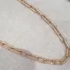 30ctw White Sapphire Paved Paperclip Chain Necklace