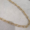 30ctw White Sapphire Paved Paperclip Chain Necklace