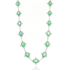 49ctw Cushion Cut Emerald Cluster Statement Necklace