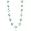 49ctw Cushion Cut Emerald Cluster Statement Necklace