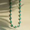 49ctw Cushion Cut Emerald Cluster Statement Necklace