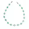 49ctw Cushion Cut Emerald Cluster Statement Necklace