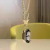5.6ct Asscher Cut Two Tone Pendant Necklace