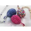 30ctw Invisibly-set Multicolor Sapphire Egg Pendant Necklace