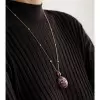30ctw Invisibly-set Multicolor Sapphire Egg Pendant Necklace
