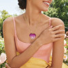 3ctw Ruby and Pink Sapphire Paved Heart Pendant Necklace