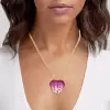 3ctw Ruby and Pink Sapphire Paved Heart Pendant Necklace