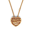 3ctw Ruby and Pink Sapphire Paved Heart Pendant Necklace