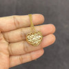 3ctw Ruby and Pink Sapphire Paved Heart Pendant Necklace