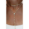 4.5ctw Multi-cut White Sapphire Dainty Y Necklace
