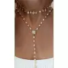 4.5ctw Multi-cut White Sapphire Dainty Y Necklace
