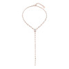 4.5ctw Multi-cut White Sapphire Dainty Y Necklace