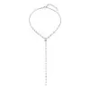 4.5ctw Multi-cut White Sapphire Dainty Y Necklace
