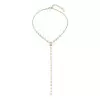 4.5ctw Multi-cut White Sapphire Dainty Y Necklace