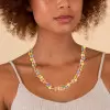 35ctw Oval Cut Multicolor Sapphire Double-layer Rainbow Necklace