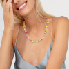35ctw Oval Cut Multicolor Sapphire Double-layer Rainbow Necklace