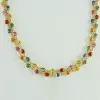 35ctw Oval Cut Multicolor Sapphire Double-layer Rainbow Necklace