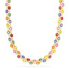 35ctw Oval Cut Multicolor Sapphire Double-layer Rainbow Necklace