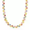 35ctw Oval Cut Multicolor Sapphire Double-layer Rainbow Necklace