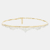 4ctw White Sapphire Clustered Choker Necklace