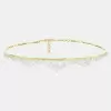 4ctw White Sapphire Clustered Choker Necklace