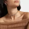 4ctw White Sapphire Clustered Choker Necklace