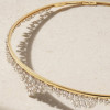 4ctw White Sapphire Clustered Choker Necklace