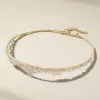 4ctw White Sapphire Clustered Choker Necklace