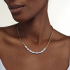 12ctw Multicolor Sapphire Paved Bead Necklace