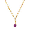 21ctw Round Cut Multicolor Removable Pendant Paperclip Necklace