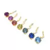 21ctw Round Cut Multicolor Removable Pendant Paperclip Necklace