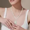 50ctw Pear Cut Vinatge Halo Statement Necklace