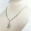 50ctw Pear Cut Vinatge Halo Statement Necklace