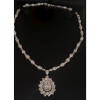 50ctw Pear Cut Vinatge Halo Statement Necklace