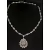 50ctw Pear Cut Vinatge Halo Statement Necklace