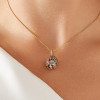 8ctw Multicolor Sapphire Paved Rainbow Egg Pendant Necklace