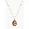 8ctw Multicolor Sapphire Paved Rainbow Egg Pendant Necklace