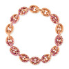 16ctw Flush Set Ruby Bold Link Chain Necklace