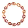 16ctw Flush Set Ruby Bold Link Chain Necklace